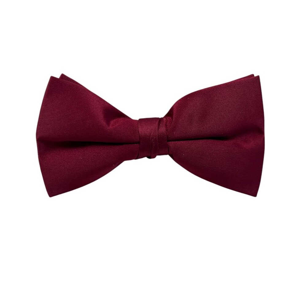 Bow Tie- Silk - Burgundy / Red / Men's / Unisex - Clip-On - NWT
